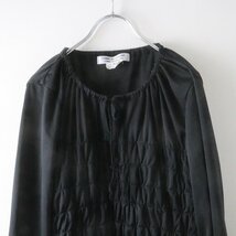 AD2022 コムコムコムデギャルソン COMME des GARCONS RK-T003 コード ジャージー ポリ縮 ブラウス M/ブラック トップス 【2400013588867】_画像4