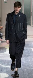 ヨウジヤマモト オム ボールファスナーパンツ yohji yamamoto Ball Fastener Pants HW-P97-100 look30