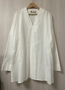 ワイズバングオン Ｖネックシャツ コットン シーチング Y's BANG ON! No.172 Vneck shirts Cotton white