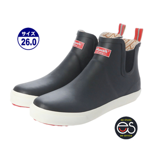 * new goods * popular *[20088-BLK/WHT-26.0] rubber rain boots side-gore . sweat . lining ventilation insole . rain combined use man and woman use (22.5~29.0)