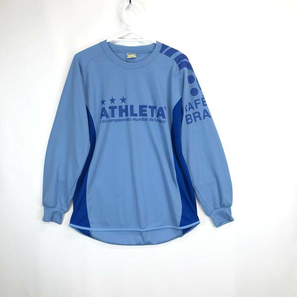 ATHLETA アスレタ ゴレイロ用 長袖速乾Tシャツ 水色系 肘ソフトクッション Mサイズ