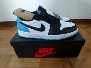 Nike WMNS Air Jordan 1 Low OG Black and Dark Powder Blue/UNC CZ0775-104 usw11 w28cm 新品未使用品