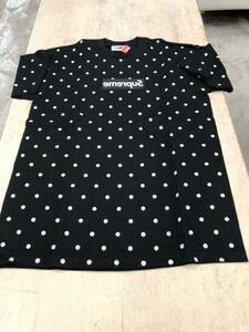 Supreme COMME des GARCONS SHIRT Box Logo Tee シュプリーム ギャルソン ドット 反転ミラーボックスロゴ Black 黒 2012SS M size 未使用