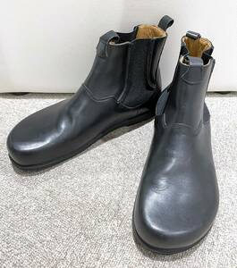 美品 BIRKENSTOCK FOOTPRINTS ビルケンシュトック フットプリンツ サイドゴア レザー ショート ブーツ 42 27cm 黒 革靴 チェルシー ブーツ