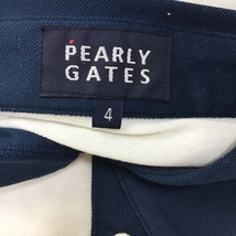 ◆お洒落な逸品◆大きいサイズ◆4◆PEARLY GATES/パーリーゲイツ 半袖 ポロシャツ ホワイト ネイビー サイズ 4 メンズ B1 ｃ5132 ゴルフ_画像4