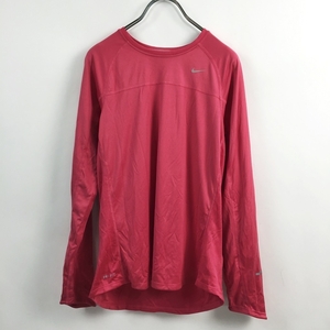 ◆ Стильный драгоценный камень ◆ Nike/Nike с длинным рукавом T -For -Frong Runging Runging Dry Fit Pink L Ladies K153 C4211