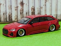 ★1/64トミカサイズ　アウディＲＳ６改深リム、ローダウン、★他にも色々出品中!　_画像8