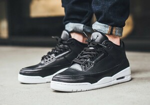 L18【特価/Used/入手困難】NIKE AIR JORDAN 3 RETRO BLACK/BLACK-WHITE/Jordan sb force atmos AIRMAX dunk acg supreme 1 2 4 95 97 90 