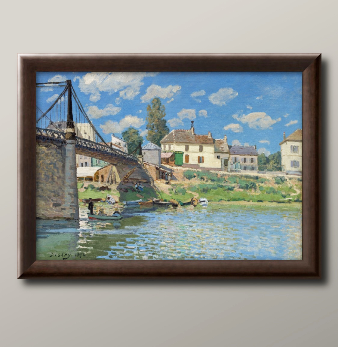 0744 ■ Livraison gratuite !! Affiche A3 Alfred Sisley : Le Pont de Villeneuve-la-Garanne peinture/illustration/mat, Logement, intérieur, autres