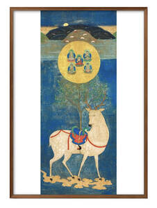 Art hand Auction 2308 ■شحن مجاني!! لوحة ملصق فني مقاس A3 مقاس Kasuga Deer Mandala تصميم توضيحي ورق شمالي غير لامع, السكن, الداخلية, آحرون