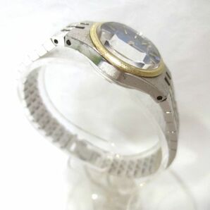 ◆SEIKO セイコー レディース 17-0710 手巻 17石 9面カットガラス 腕時計 ブルー 稼働品/純正ベルトの画像3