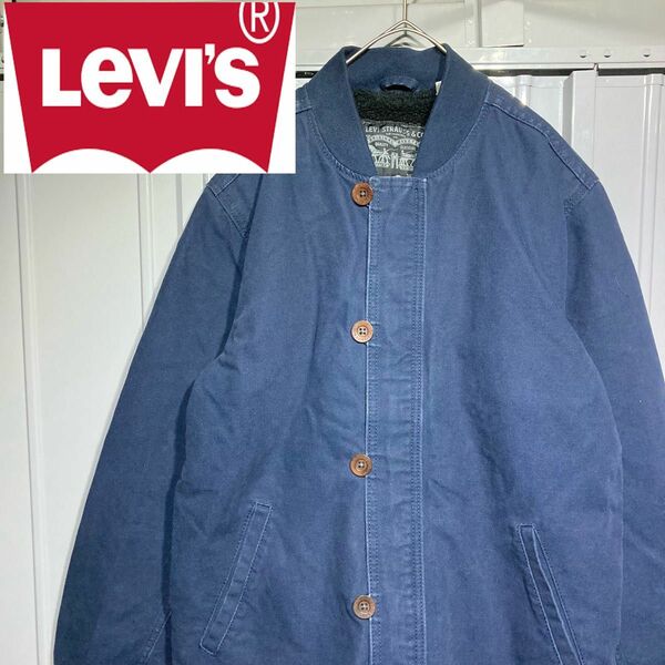 【希少珍品】LEVI'S リーバイス U.S.NAVY A-2タイプ デッキジャケット ミリタリー ワーク ダック地 ネイビー M