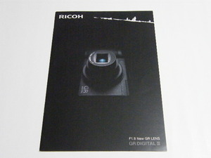* RICOH GR DIGITAL Ⅲ F1.9 New GR LENS Ricoh digital camera catalog 2009.7.