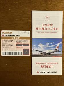 JAL 日本航空　株主優待券　1枚　有効期限：2024年11月30日　旅行商品割引券つき