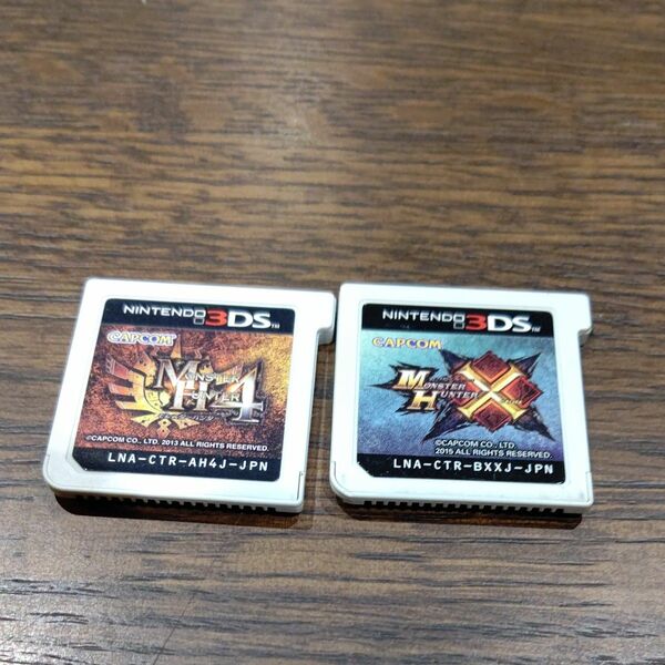 3DS ソフトのみ ２本 モンスターハンタークロス モンスターハンター4