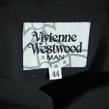 C0802f55　■Vivienne Westwood MAN ヴィヴィアンウエストウッドマン■　コットン アシンメトリー 長袖シャツ ブラック 44 / 黒 春～秋_画像5