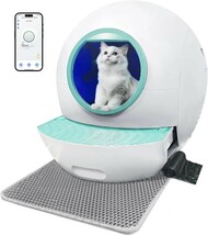 猫トイレ 自動 猫トイレ 超大内部空間 タイミング清掃 された安全保護猫 複数の猫用 専用APP IOS/Android対応2.4GHz 猫用トイレ_画像1