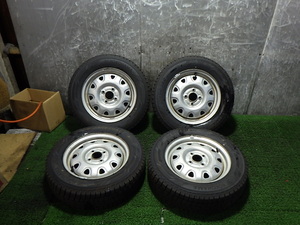 売り切り TA-HN22S Kei ケイ 14-4.5J 4H/100 165/70R14 iG60 22年 スチール スタッドレスタイヤ 05-09-30-721 D-8-3 スリーアール長野