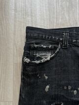 希少 01AW Number Nine distressed denim pants ナンバーナイン グランジ デニムパンツ Archive アーカイブ スタンダード期 size4 Rare_画像7