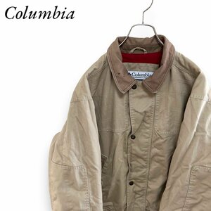 22 コロンビア　XL アメリカ古着　厚手　ワークジャケット　ベージュ　海外輸入　Columbia 1円スタ　メンズ