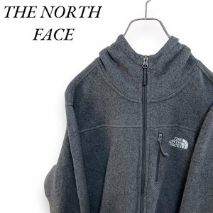 129 ザノースフェイス　S 古着　フリースジャケット　パーカー　THE NORTH FACE グレー　海外輸入　1円　メンズ