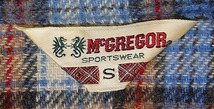 ☆秋冬用 美品 McGREGOR マックレガー(マクレガー)チェック 長袖 ネルシャツ ウール65％ サイズ メンズS 青 白 茶_画像7