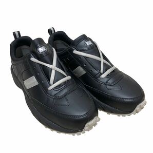 AM763 MIDORI ミドリ安全 作業靴 スニーカー 24.5cm ブラック シルバー 美品 抗菌 防臭の画像8