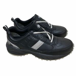 AM763 MIDORI ミドリ安全 作業靴 スニーカー 24.5cm ブラック シルバー 美品 抗菌 防臭の画像3