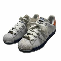 ☆BA007B 未使用 adidas アディダス SUPERSTAR スーパースター 35th アニバーサリー スニーカー US6.5 24.5cm ホワイト ネイビー 箱付き_画像1