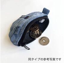 ★送料無料★新品　デニムリメイク財布　ハンドメイド　コインケース ミニポーチ 小銭入れ　財布　ユニセックス　④_画像4