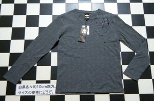 雅結 みやびむすび 長袖 Tシャツ L グレー れ3707　ロンT