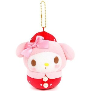 マイメロディ My Melody いちごデザインシリーズ マスコットホルダー ピンク レッド 赤 苺 ストロベリー サンリオ Sanrio キャラクター