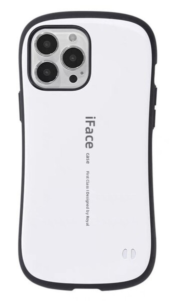 送料無料 白 iFace iPhone13pro用 箱あり ケース First Class ハードケース 愛用のiphoneを守る 耐衝撃 ストラップ穴付きお洒落
