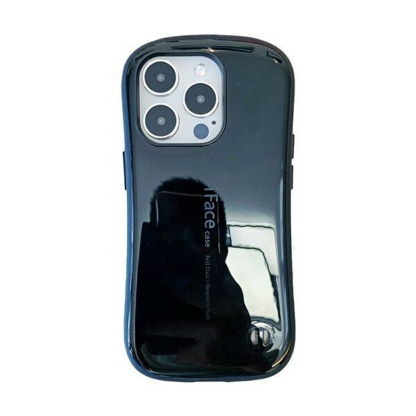 送料無料　黒 iFace iPhone15pro用 箱あり ケース First Class ハードケース 愛用のiphoneを守る 耐衝撃 ストラップ穴付きお洒落