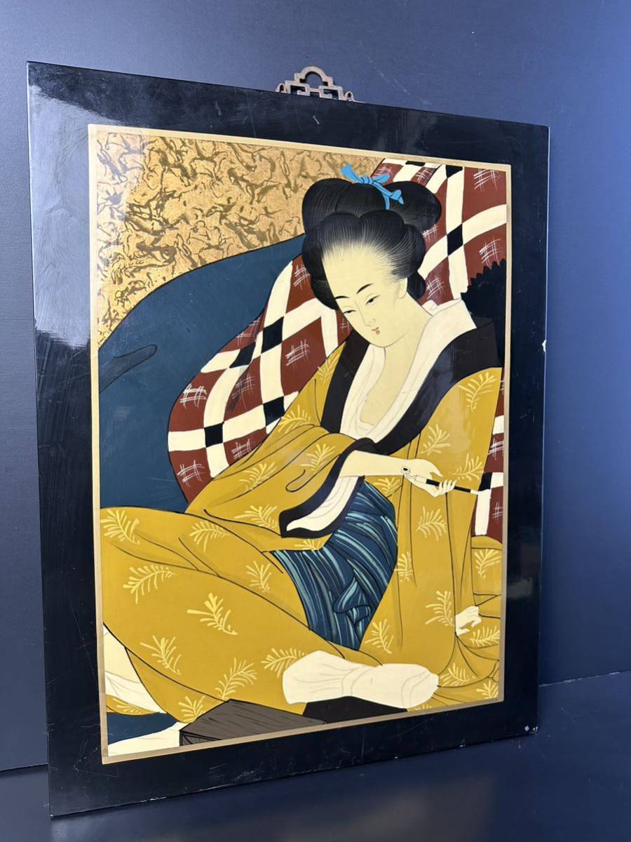 [ZR943] खूबसूरत महिला पेंटिंग दीवार पर लटकने वाली सजावट गीशा मैको उकियो-ई, चित्रकारी, Ukiyo ए, प्रिंटों, एक खूबसूरत महिला का चित्र