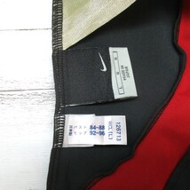 U5198★NIKE 水着 トップス ジッパー 水泳 競泳 レディース 女子 Lサイズ グレー レッド タンクトップ スイム スイミング プール_画像6