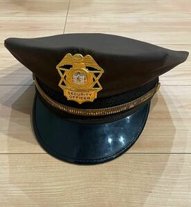 超希少！ 80's 90's USA製 Lancaster brand SECURITY OFFICER 警備員 帽子 制帽 キャップ 7 1/8 メンズ ヴィンテージ コレクション 新規×