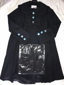 値札なし 未使用での保管品 ☆ Angelic Pretty ☆ ミニトートバッグ付き Rainy マリアンヌ コート (スプリングコート)☆ クロ アンプリ