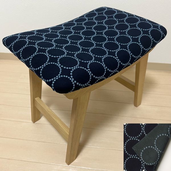 Mina Perhonen dop Tambourine L4 方凳 [靛蓝] 北欧 Mina Perhonen 长凳 手工椅 脚凳, 家具, 内部的, 椅子, 凳子