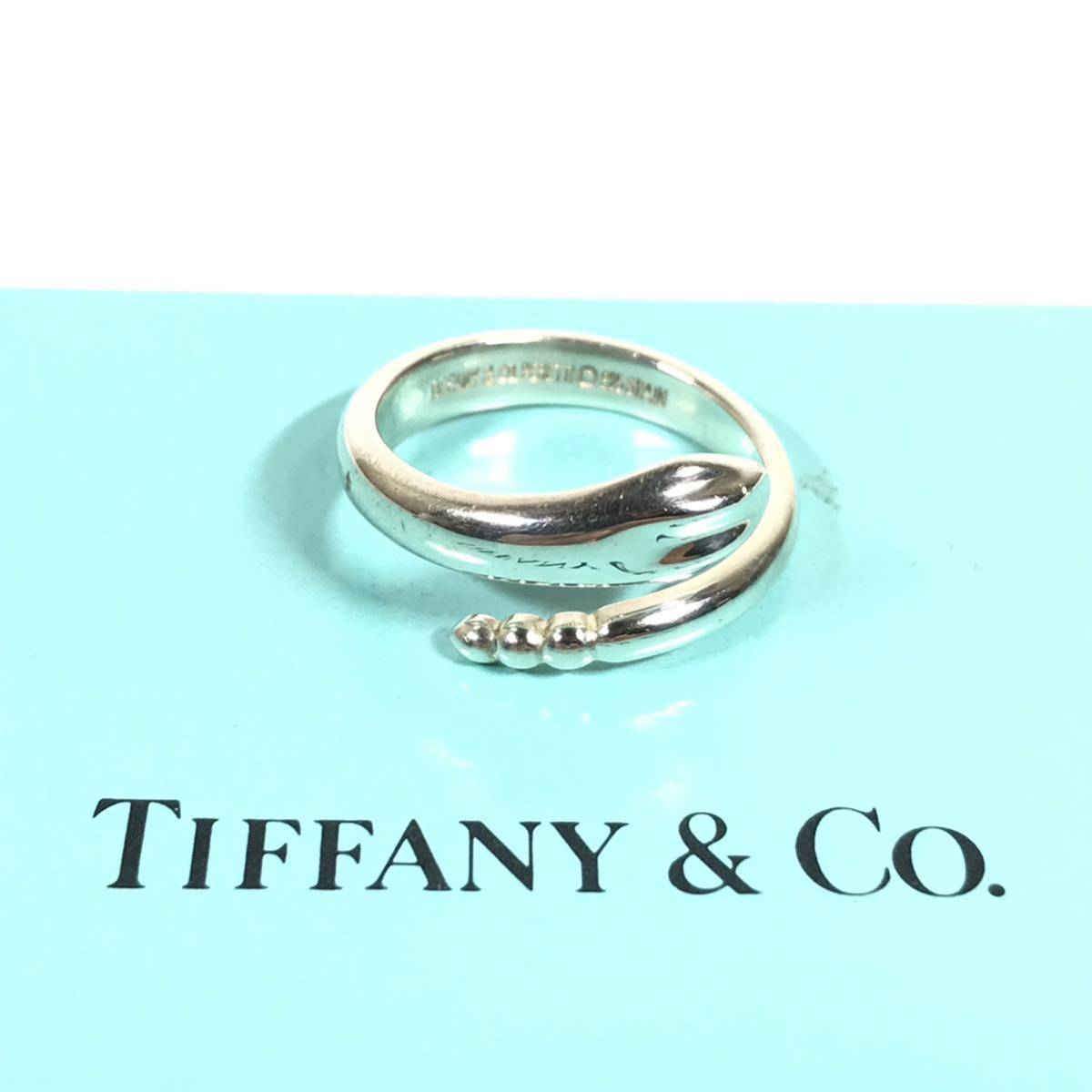 ☆希少☆美品☆【TIFFANY&Co.】スネーク リング ヘビ 8号 259-