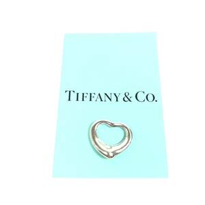 【ティファニー】本物 TIFFANY&Co. ペンダント オープンハート シルバー925 幅1.5cm ネックレストップ 女性用 レディース 送料250円