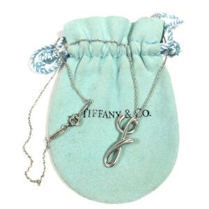 【ティファニー】本物 TIFFANY&Co. ネックレス アルファベット イニシャル Y シルバー925 全長40cm トップ幅1cm レディース 送料370円