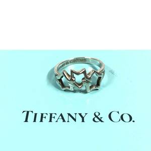【ティファニー】本物 TIFFANY&Co. 指輪 トリプルスター 星モチーフ シルバー925 サイズ10号 リング メンズ レディース 送料370円