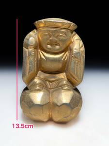[即決]鋳物銅製 七福神 大黒天 日本人形 インテリアオブジェ美品 古民具古道具ビンテージレトロ