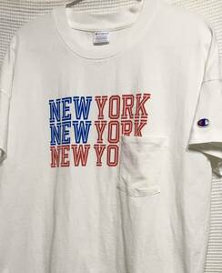 チャンピオン　「NEWYORK NEWYORK NEWYORK」半袖Tシャツ　サイズM