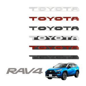 RAV4 50系 エンブレム ホワイト エンブレムベース ブラック フロントグリル ロゴ 標準グレード ローマ字 グリル