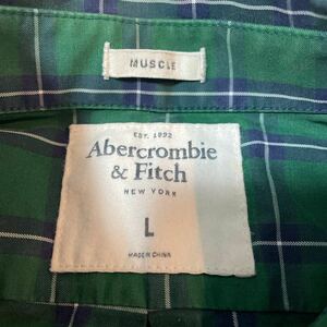 アバクロンビー&フィッチ チェックシャツ Abercrombie & Fitch 長袖シャツ A&F ワンポイント刺繍 長袖チェックシャツ