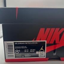 NIKE 2023 AIR JORDAN 1 RETRO LOW OG BLACK TOE 26.5cm CZ0790-106 ナイキ エアジョーダン1 レトロ ロー オージー ブラックトゥ_画像8