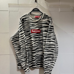 Supreme 22aw Box Logo Crewneck Sweatshirt Size-L シュプリーム ボックスロゴクルーネックスウェットシャツ ゼブラ