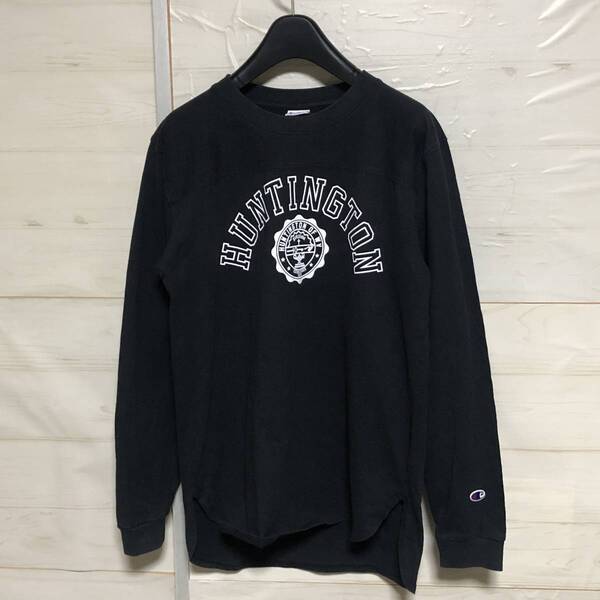 Champion チャンピオン 長袖 Tシャツ フットボール シャツ ? 黒 M 美品 管理B1237